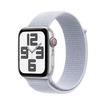 Smartwatch Apple Watch SE GPS + Cellular 44mm Srebrna Aluminiowa Koperta Niebieski Sport Loop