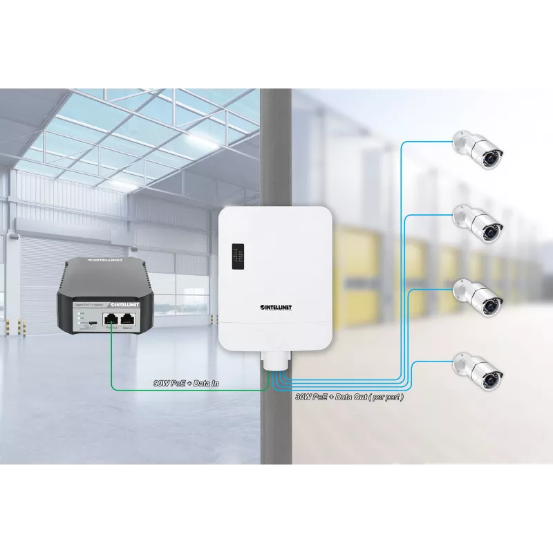 Przełącznik sieciowy Intellinet 509220 Gigabit Ethernet 5 portów PoE