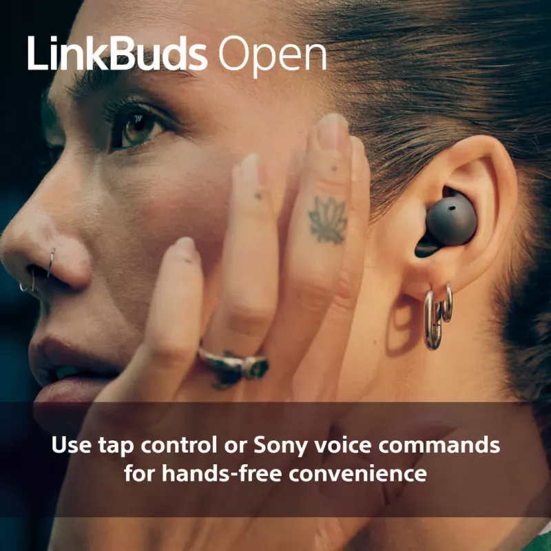 Bezprzewodowy zestaw słuchawkowy douszny Sony LinkBuds Open WFL910W — Bluetooth, 20–20000 Hz, zasięg 10 m, biały