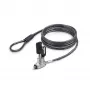 StarTech.com cienki Lock Noble Wedge® Slot Kompatybilny, 5ft (1.5m) Linka blokująca, Antykradzieżowe zabezpieczenie biurkowe do laptopa/notebooka, Odporna na przecięcie linka stalowa, Zamek na klucz