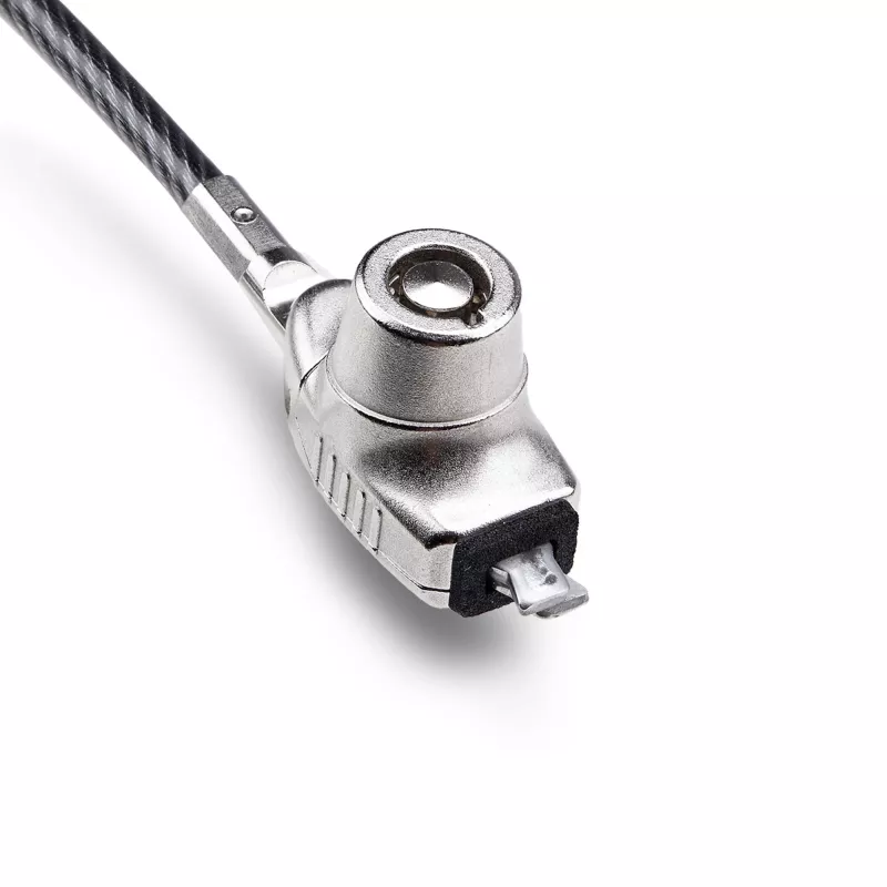 StarTech.com cienki Lock Noble Wedge® Slot Kompatybilny, 5ft (1.5m) Linka blokująca, Antykradzieżowe zabezpieczenie biurkowe do laptopa/notebooka, Odporna na przecięcie linka stalowa, Zamek na klucz