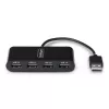 StarTech.com ST4200MINI2-USB-HUB koncentrator interfejsów USB 2.0 480 Mbit/s Czarny