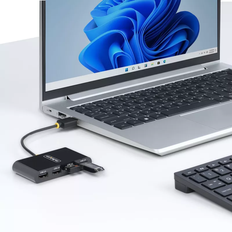 StarTech.com ST4200MINI2-USB-HUB koncentrator interfejsów USB 2.0 480 Mbit/s Czarny