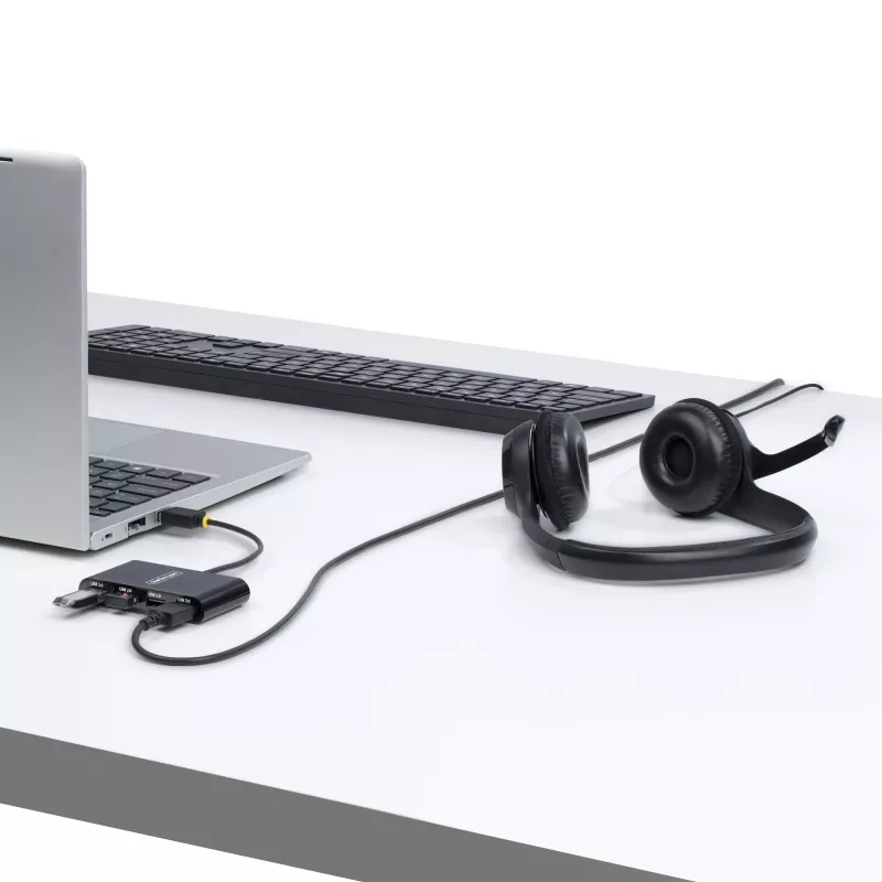 StarTech.com ST4200MINI2-USB-HUB koncentrator interfejsów USB 2.0 480 Mbit/s Czarny
