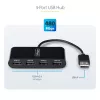 StarTech.com ST4200MINI2-USB-HUB koncentrator interfejsów USB 2.0 480 Mbit/s Czarny