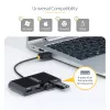 StarTech.com ST4200MINI2-USB-HUB koncentrator interfejsów USB 2.0 480 Mbit/s Czarny
