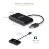 StarTech.com ST4200MINI2-USB-HUB koncentrator interfejsów USB 2.0 480 Mbit/s Czarny