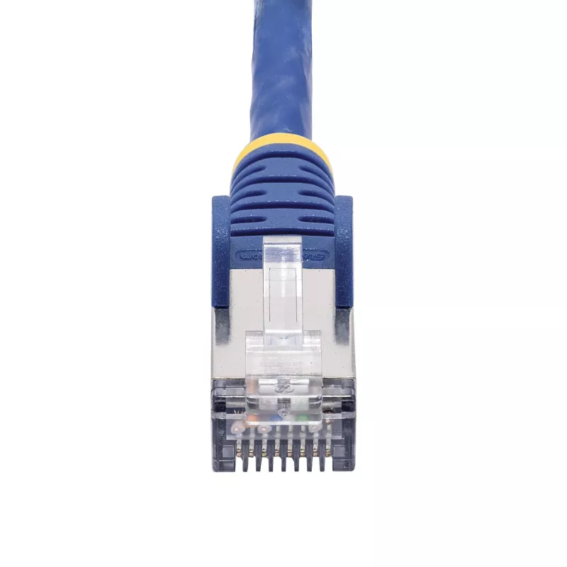 StarTech.com 2m niebieski kabel Ethernet Cat8, bezzaczepowa wtyczka RJ45, 25G/40G, 2000 MHz, 100 W PoE++, S/FTP, drut z czystej miedzi 26 AWG, LSZH, ekranowany przewód krosowy sieciowy z odciążeniami, testowany indywidualnie