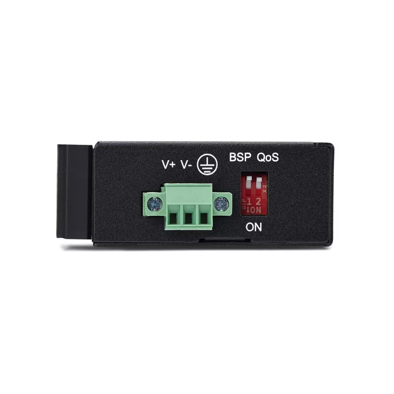 StarTech.com 5-portowy niezarządzalny przemysłowy switch sieciowy, 100/1000 Ethernet, montaż na szynie DIN/naścienny, wytrzymały gigabitowy switch IP30, -40°F-167°F, 9~60V DC, zgodny z TAA