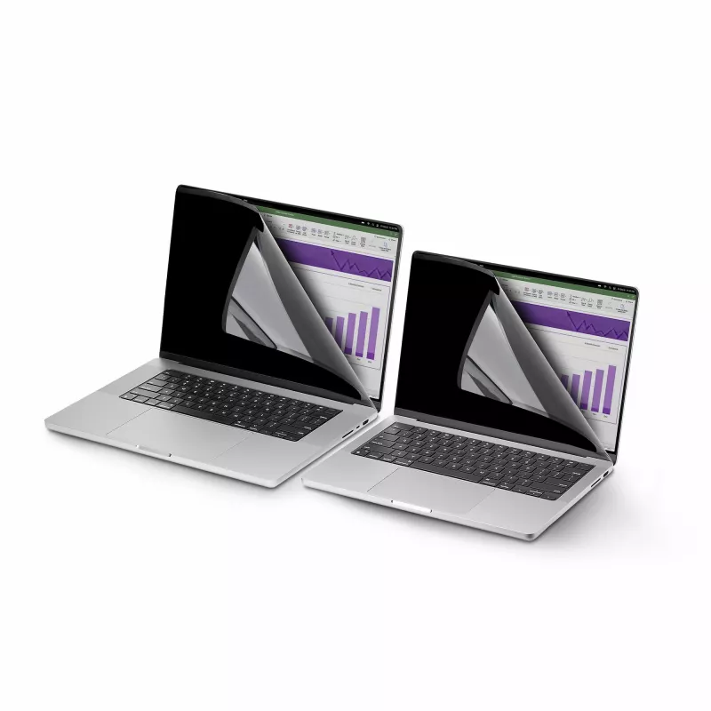 StarTech.com 15,6-calowy 16:10 Flip-Up filtr prywatyzujący z dotykiem, antyodblaskowy filtr światła niebieskiego, ochrona ekranu laptopa monitor, kąt widzenia +/- 30°