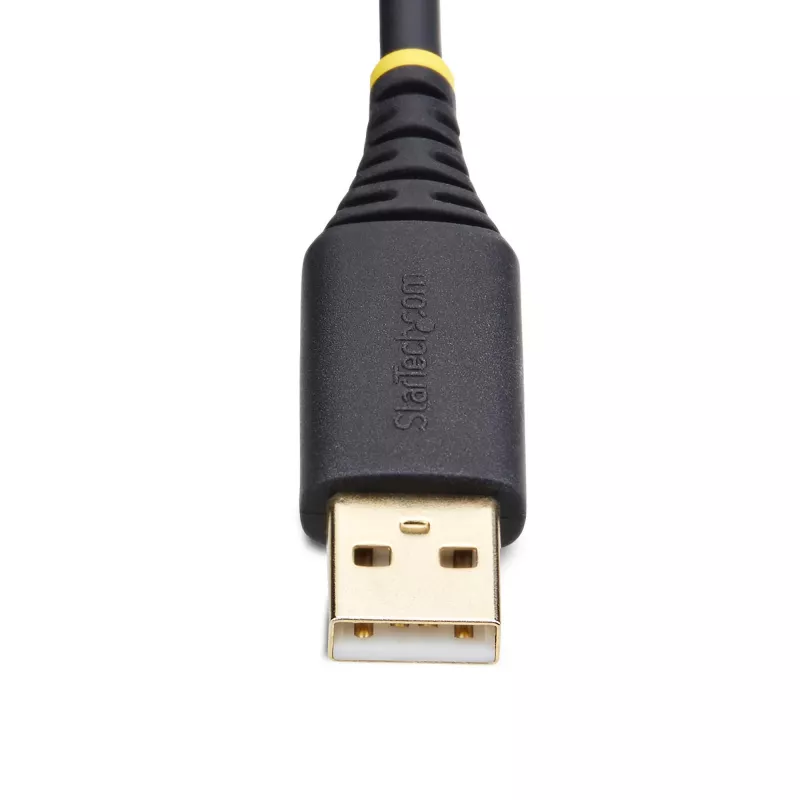 StarTech.com 1ft (30cm) adapter kablowya USB na RS232, zachowanie COM, wymienne nakrętki/śruby, USB-A na DB9 RS232, układ FTDI, ochrona ESD, Windows/macOS/Linux