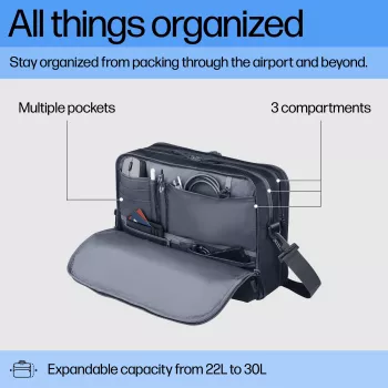 Torba na laptopa HP Travel Plus 22 l 16 cali Aktówka Monochromatyczna