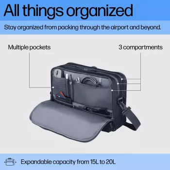 Torba na laptopa HP Travel Plus 15L 14-calowa Aktówka 820g Monochromatyczna