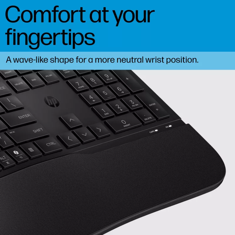 HP 485 Comfort Wired klawiatura Full-size USB Membrane with Wrist Rest