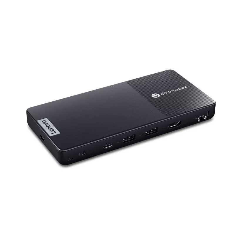Mini PC Lenovo Chromebox Micro — Intel Celeron N4500, 1.1–2.8 GHz, 8 GB LPDDR4x, 32 GB eMMC, ChromeOS, Czarny