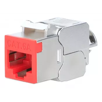 Kabel sieciowy Intellinet 791311 Moduł Keystone płaski czerwony RJ-45