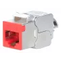 Kabel sieciowy Intellinet 791311 Moduł Keystone płaski czerwony RJ-45