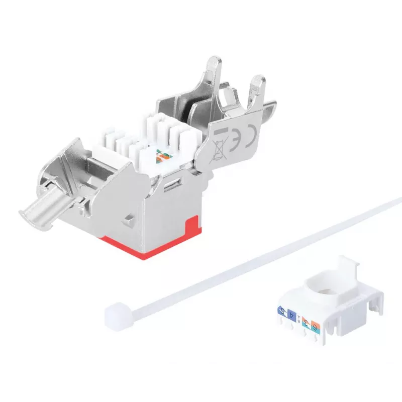 Kabel sieciowy Intellinet 791311 Moduł Keystone płaski czerwony RJ-45