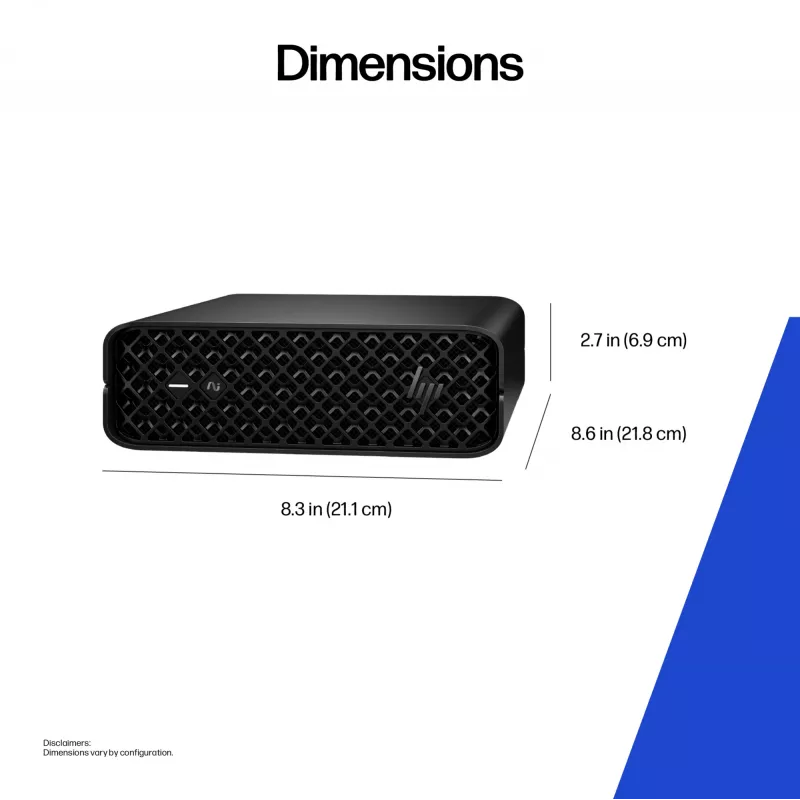 HP Z2 G1i Intel Core Ultra 9 285K 64 GB DDR5-SDRAM NVIDIA RTX 2000 Ada Windows 11 Pro Mini PC Stacja robocza AI, AI PC