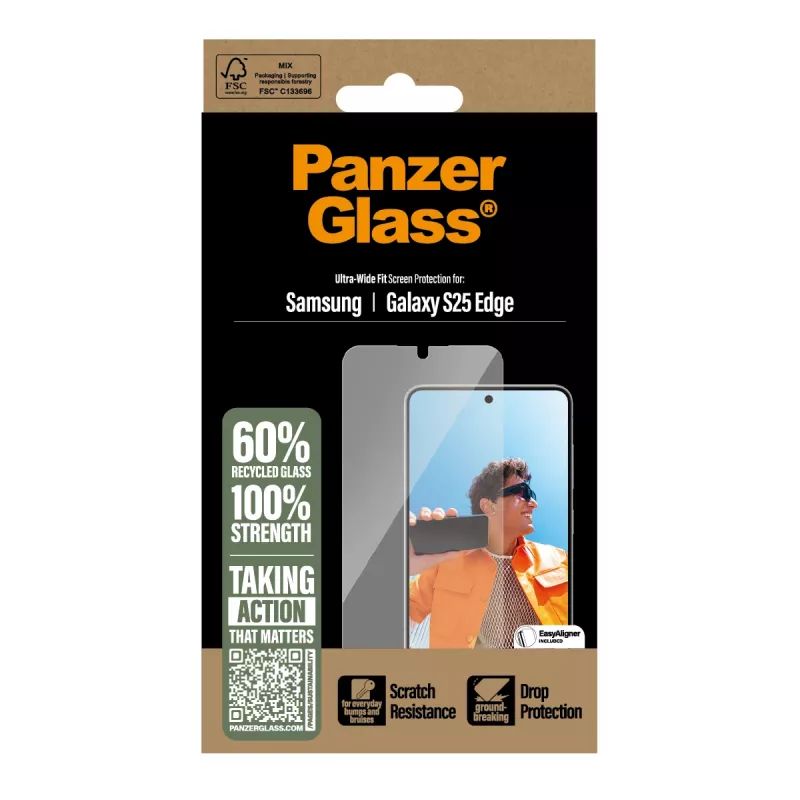 PanzerGlass® Ochrona ekranu Samsung S25 Edge | Ultra-Wide Fit