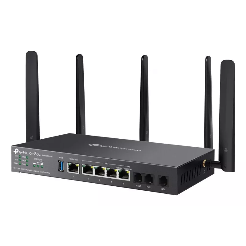 TP-Link Omada DR3650V-4G router bezprzewodowy Gigabit Ethernet Dwupasmowy (2,4 GHz / 5 GHz) Czarny