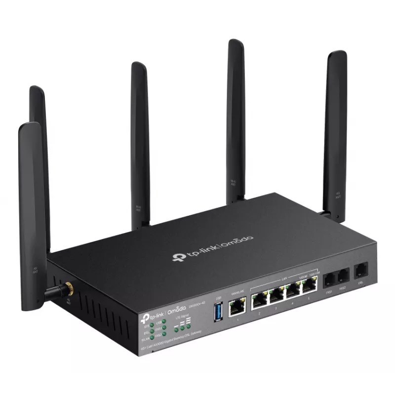 TP-Link Omada DR3650V-4G router bezprzewodowy Gigabit Ethernet Dwupasmowy (2,4 GHz / 5 GHz) Czarny