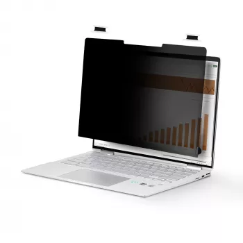 StarTech.com 14-calowy 16:9 Flip-Over ekran prywatyzujący z dotykiem, antyodblaskowy filtr prywatyzujący, ochraniacz ekranu do laptopa z redukcją niebieskiego światła o 51%