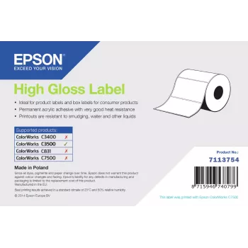 Etykiety w rolce wykrawane Epson 7113754 102 × 76 mm — 415 etykiet na rolkę