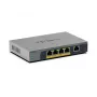 NETGEAR GS105EPP Niezarządzalny przełącznik Gigabit Ethernet (10/100/1000) Power over Ethernet (PoE) Do montażu na biurku/na ścianie Szary