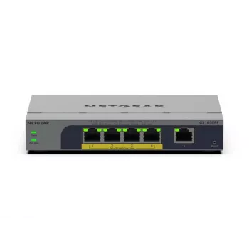 NETGEAR GS105EPP Niezarządzalny przełącznik Gigabit Ethernet (10/100/1000) Power over Ethernet (PoE) Do montażu na biurku/na ścianie Szary