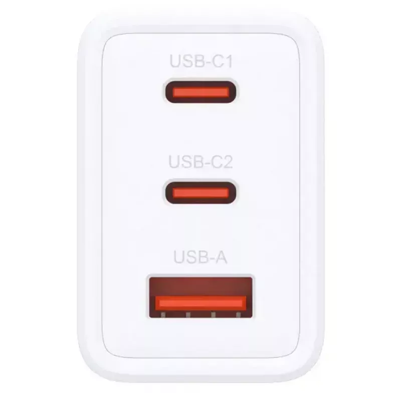 Ładowarka sieciowa wewnątrzbudynkowa D-Link DCP-651 — 65 W GaN, 2x USB‑C, uniwersalna kompatybilność, 90–264 V, biała