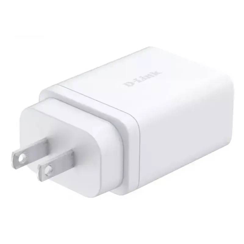 Ładowarka sieciowa wewnątrzbudynkowa D-Link DCP-651 — 65 W GaN, 2x USB‑C, uniwersalna kompatybilność, 90–264 V, biała