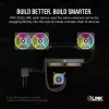 Corsair iCUE LINK H100i LCD RGB chłodzenie wodne AIO do procesora, 240 mm