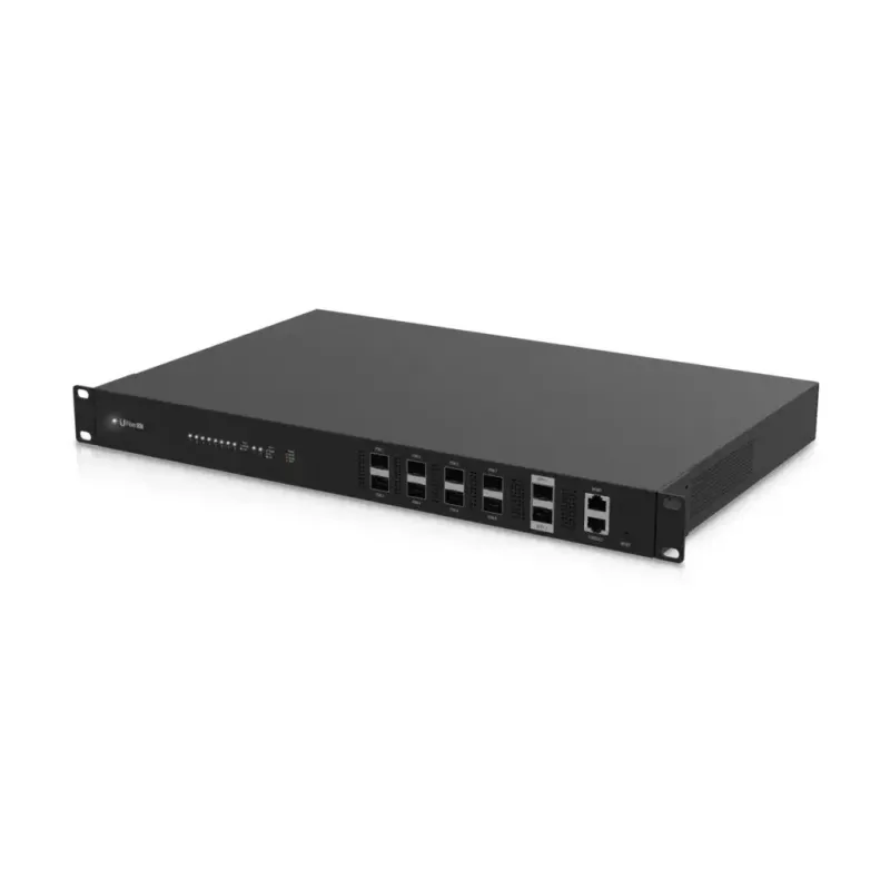 OLT UBIQUITI UF-OLT 1U zarządzany światłowodowy OLT, 8 gniazd SFP, 2 SFP+ 10G, 512MB DDR3, procesor 880MHz, rack 1U, czarny