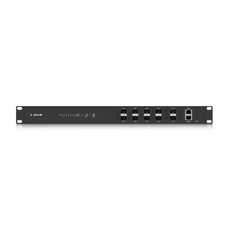 OLT UBIQUITI UF-OLT 1U zarządzany światłowodowy OLT, 8 gniazd SFP, 2 SFP+ 10G, 512MB DDR3, procesor 880MHz, rack 1U, czarny