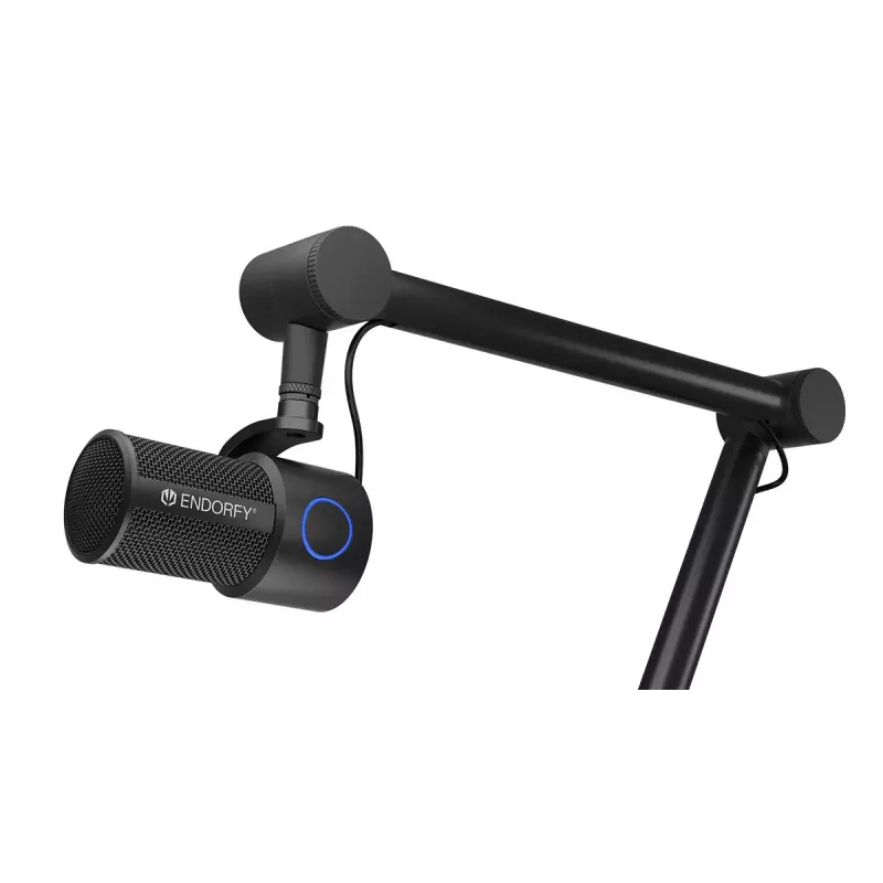 Mikrofon PC ENDORFY Solum Studio — USB przewodowy, 24-bit/96 kHz, 20–20000 Hz, regulowany uchwyt stołowy, sterowanie dotykowe, wyjście słuchawkowe, czarny