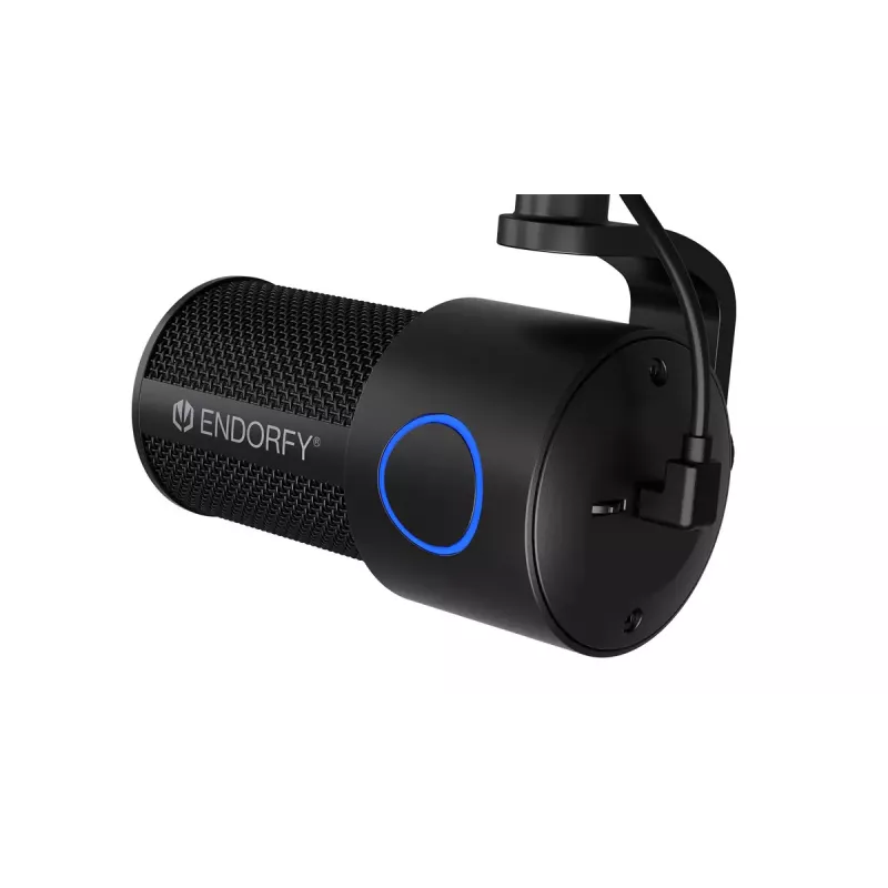 Mikrofon PC ENDORFY Solum Studio — USB przewodowy, 24-bit/96 kHz, 20–20000 Hz, regulowany uchwyt stołowy, sterowanie dotykowe, wyjście słuchawkowe, czarny