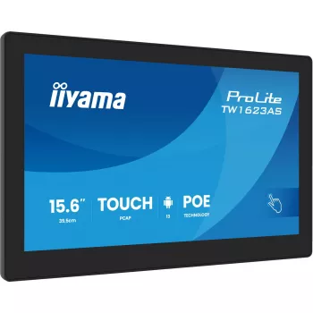 Monitor komputerowy iiyama TW1623AS-B3P 39,6 cm (15,6 cala) 1920 x 1080 pikseli Full HD LED z ekranem dotykowym, czarny
