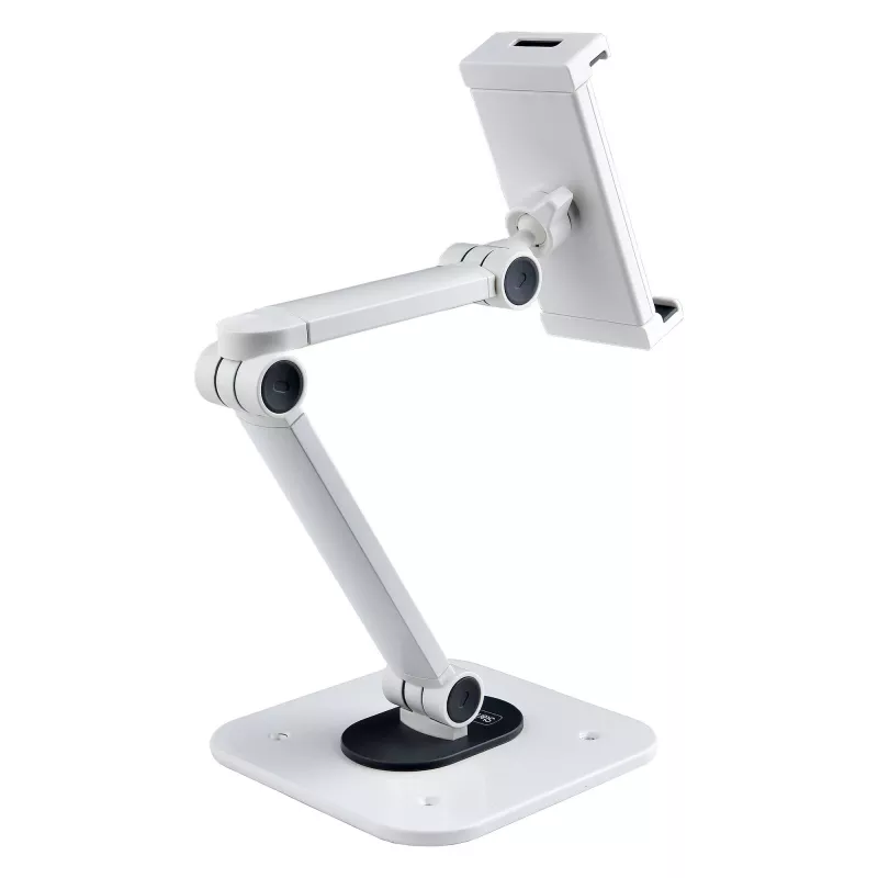 StarTech.com Regulowany stojak na tablet do biurka - Możliwość montażu na ścianie - Udźwig 1 kg - Ergonomiczny uniwersalny stojak na tablet z przegubami - Uchwyt na tablet do biurka z obrotem/przechyłem/rotacją