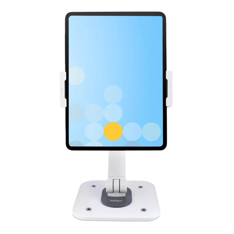 StarTech.com Regulowany stojak na tablet do biurka - Możliwość montażu na ścianie - Udźwig 1 kg - Ergonomiczny uniwersalny stojak na tablet z przegubami - Uchwyt na tablet do biurka z obrotem/przechyłem/rotacją