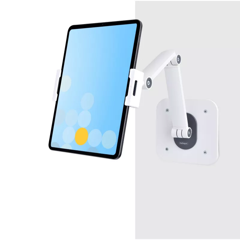 StarTech.com Regulowany stojak na tablet do biurka - Możliwość montażu na ścianie - Udźwig 1 kg - Ergonomiczny uniwersalny stojak na tablet z przegubami - Uchwyt na tablet do biurka z obrotem/przechyłem/rotacją