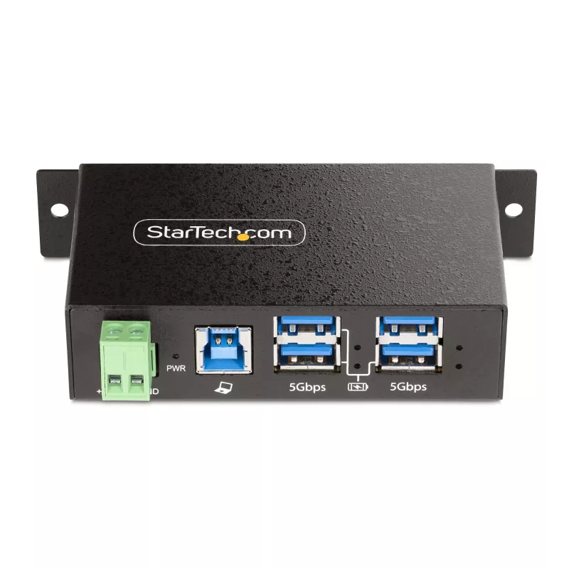 StarTech.com 5G4AINDRM-USB-A-HUB koncentrator interfejsu USB 3.2 Gen 1 (3.1 Gen 1) Type-B 5000 Mbit/s Czarny