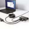 StarTech.com 5G4AINDRM-USB-A-HUB koncentrator interfejsu USB 3.2 Gen 1 (3.1 Gen 1) Type-B 5000 Mbit/s Czarny