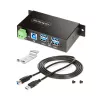 StarTech.com 5G4AINDRM-USB-A-HUB koncentrator interfejsu USB 3.2 Gen 1 (3.1 Gen 1) Type-B 5000 Mbit/s Czarny