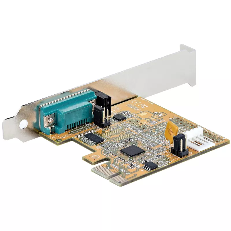 StarTech.com karta rozszerzeń PCI Express z portem szeregowym, PCIe na RS232 (DB9) karta interfejsu szeregowego, karta szeregowa PC z UART 16C1050, standardowe lub niskoprofilowe wsporniki, podtrzymanie COM, Windows i Linux