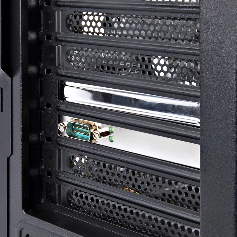 StarTech.com karta rozszerzeń PCI Express z portem szeregowym, PCIe na RS232 (DB9) karta interfejsu szeregowego, karta szeregowa PC z UART 16C1050, standardowe lub niskoprofilowe wsporniki, podtrzymanie COM, Windows i Linux