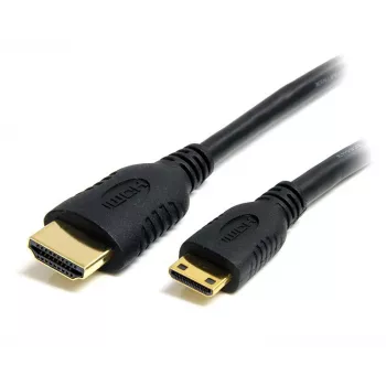 Kabel StarTech.com 2m Mini HDMI na HDMI z Ethernetem - 4K 30Hz Wysokiej Prędkości adapter kablowy Mini HDMI na HDMI - Mini HDMI Typ-C do Monitora/Wyświetlacza HDMI - Wytrzymały Przewód Konwertera Wideo
