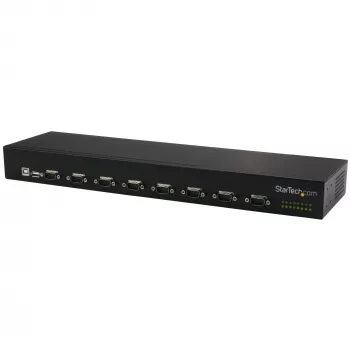 StarTech.com 8-Port USB-to-Serial Adapter Hub, USB 2.0, Serial, Czarny, Aluminium, 36 W, 100 - 240 V
