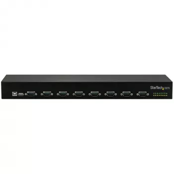 StarTech.com 8-Port USB-to-Serial Adapter Hub, USB 2.0, Serial, Czarny, Aluminium, 36 W, 100 - 240 V