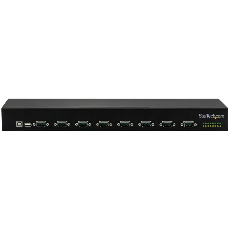 StarTech.com 8-Port USB-to-Serial Adapter Hub, USB 2.0, Serial, Czarny, Aluminium, 36 W, 100 - 240 V
